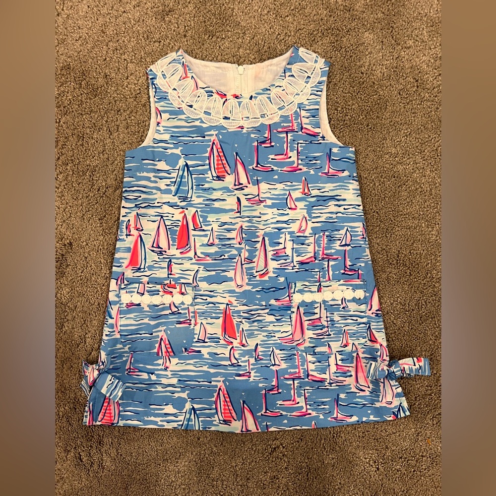 NWT Lilly Pulitzer Little Lilly Shift Zanzibar Blue Boatylicious